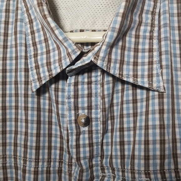 𝅺Wrangler Short Sleeve Cotton Plaid Button Down Shirt - Picture 4 of 10